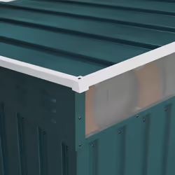 Outsunny 6.5x4FT Garden Shed Lockable Metal Tool Shed Green - Additional view 7
