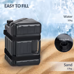 Outsunny Gazebo Weights Set of 4, HDPE Water or Sand Filled with Secure Straps