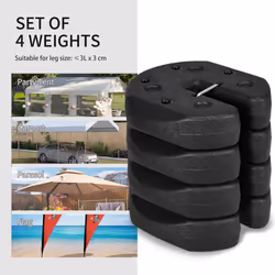 Outsunny Gazebo Weights Set of 4 with Reinforce Pins and Easy Carry Belt, 12KG - Additional view 7