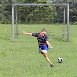 SPORTNOW 8ft x 5ft Football Goal, Simple Set Up Football Training Net