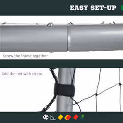 SPORTNOW 8ft x 5ft Football Goal, Simple Set Up Football Training Net