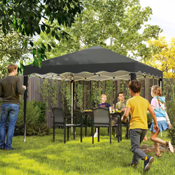 Outsunny 3x3(m) Pop Up Gazebo Marquee Tent for Garden w/ Carry Bag Grey