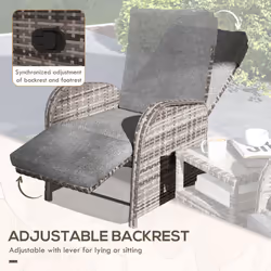 Outsunny 3 Pieces Rattan Bistro Set with Cushions for Outdoor, Brown