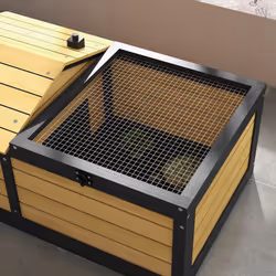 PawHut Wooden Tortoise House, Small Pet Reptile with Hide Shelter Den and Run - Additional view 7
