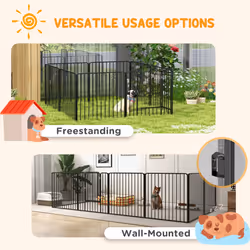 PawHut 80cm 8 Panels Heavy-Duty Dog Playpen for Small, Medium Dogs - Additional view 4