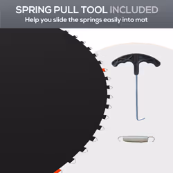 SPORTNOW Trampoline Mat with 54 V-Hooks, for 10ft Trampoline