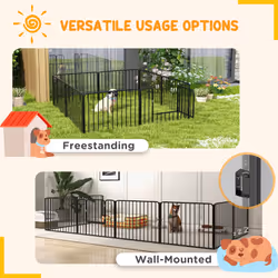 PawHut 60cm 8 Panels Heavy-Duty Dog Playpen for Small Dogs - Additional view 5
