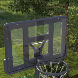 SPORTNOW Basketball Backboard Hoop Net Set w/ Wheels, 200-305cm - Black - Additional view 8