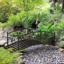 Outsunny 1.2M Classic Arch Bridge for Ponds Creeks Streams Borders, Black