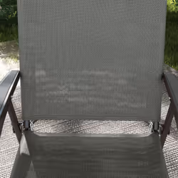 Outsunny Folding Chairs Set w/ Armrest, Breathable Mesh Fabric Seat, Dark Grey - Additional view 8