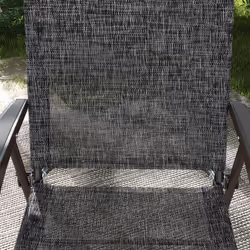 Outsunny Folding Chairs Set w/ Armrest, Breathable Mesh Fabric Seat, Grey - Additional view 8