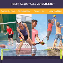 SPORTNOW 4m Badminton Net, Adjustable Sports Net for Tennis, Volleyball