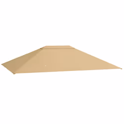 Outsunny 3 x 4m Gazebo Canopy Replacement Gazebo Roof Cover, Khaki - Additional view 8