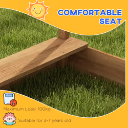 Outsunny Sand Pit with Canopy, Blackboard, Toys, Sink, Seats, Flags for Kids