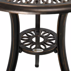 Outsunny 3 Piece Patio Bistro Set Outdoor Table Set with Umbrella Hole Bronze - Additional view 6