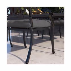 Outsunny Set of 4 Outdoor Seat Cushion with Ties, for Garden Furniture, Grey - Additional view 7