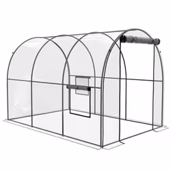 Outsunny 3 x 2 x 2m Polytunnel Greenhouse with Door, Windows, Steel Frame - Additional view 8