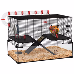 PawHut Hamster Cage w/ Tunnels, Tubes, Ramps, Platforms, Hut, 78.5 x 48.5 x 57cm - Additional view 8