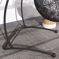 Outsunny Hammock Chair Stand with Metal Frame C Shape Hammock Stand Only, Black - Additional view 7