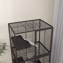 PawHut Ferret Cage 136cm Rolling Small Animal Cage w/ 3 Doors, Storage Shelf - Additional view 7