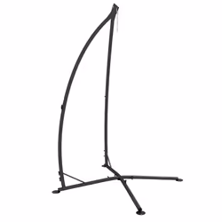 Outsunny Hammock Chair Stand Metal Frame Hammock Stand Only with Chian, Black - Additional view 8