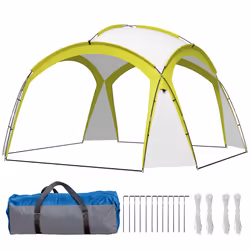 Outsunny Outdoor Gazebo Event Shelter Party Tent for Garden Green - Additional view 8