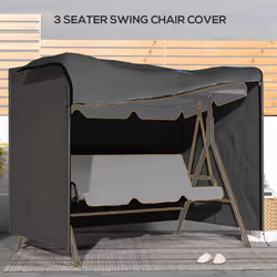 Outsunny Garden Furniture Protector Patio Swing Chair Cover Dark Grey