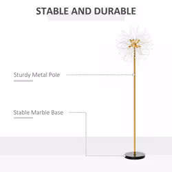 HOMCOM Modern Floor Lamp with Dandelion-like Lampshade for Bedroom