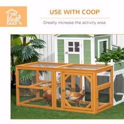 PawHut Wooden Chicken Coop w/ Perches, Doors, for 2-4 Chickens - Additional view 8