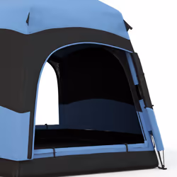 Outsunny 4 Person Camping Tent Festival Hiking Shelter, Blue - Additional view 5