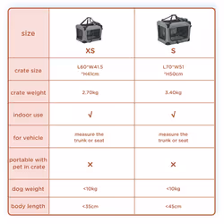 PawHut Folding Pet Carrier Bag House W/ Cushion Storage, Grey 60x41.5x41cm - Additional view 4