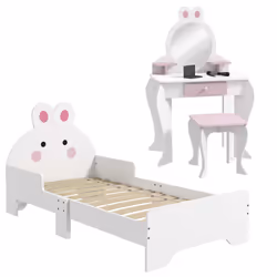 ZONEKIZ Kids Bedroom Furniture Set for 3-6 Years, Bunny-Design