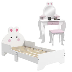ZONEKIZ Kids Bedroom Furniture Set for 3-6 Years, Bunny-Design