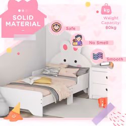 ZONEKIZ Kids Bedroom Furniture Set for 3-6 Years, Bunny-Design