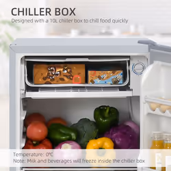 HOMCOM 91L Freestanding Under Counter Fridge Grey