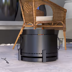 Outsunny 37cm Smokeless Wood Burning Firepit Metal Fire Pit, Black - Additional view 5