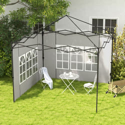 Outsunny Gazebo Side Panels for 3x3(m) or 3x6m Gazebo Canopy, 2 Pack, White