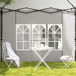 Outsunny Gazebo Side Panels for 3x3(m) or 3x6m Gazebo Canopy, 2 Pack, White - Additional view 5