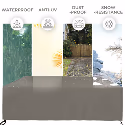 Outsunny Large Garden Set Square Cover Outdoor Furniture Waterproof Resist Fade - Additional view 5