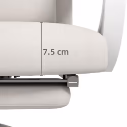 Vinsetto Home Office Chair Reclining Computer Chair w/ Lumbar Support White - Additional view 6
