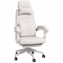 Vinsetto Home Office Chair Reclining Computer Chair w/ Lumbar Support White - Additional view 7
