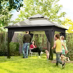 Outsunny 3 x 3(m) Pop Up Gazebo, Instant Shelter with Mosquito Netting, Grey