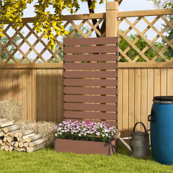 Outsunny Raised Garden Bed with Trellis Standing Patio Planter Box Light Brown - Additional view 7