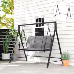 Outsunny Swing Stand, Meta Swing Frame, 240kg Weight Capacity, Black
