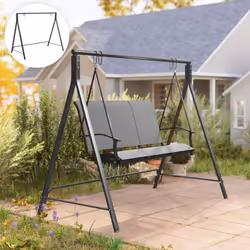 Outsunny Swing Stand, Meta Swing Frame, 240kg Weight Capacity, Black - Additional view 6