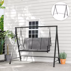 Outsunny Swing Stand, Meta Swing Frame, 240kg Weight Capacity, Black - Additional view 8