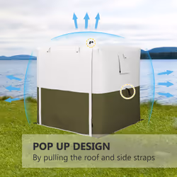 Outsunny 2 x 2m Pop Up Gazebo with Sides Easy up Party Tent with Carry Bag Green