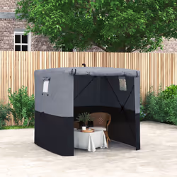 Outsunny 2 x 2m Pop Up Gazebo with Sides Easy up Party Tent with Carry Bag Black