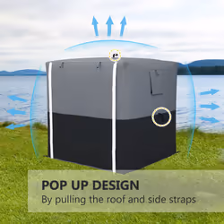 Outsunny 2 x 2m Pop Up Gazebo with Sides Easy up Party Tent with Carry Bag Black