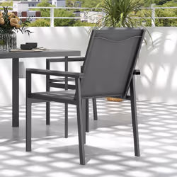 Outsunny 5 Piece Garden Dining Set, Outdoor Table and 4 Chairs, Grey - Additional view 6